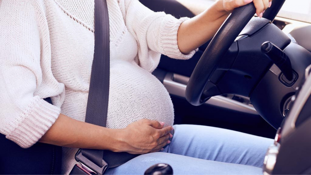 Pregnant lady wearing seat belt | Importance of seat belt